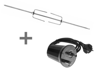 Jehla na kuře 75cm + motor 230V 4W grilovací SN Set Mefisto, Deos